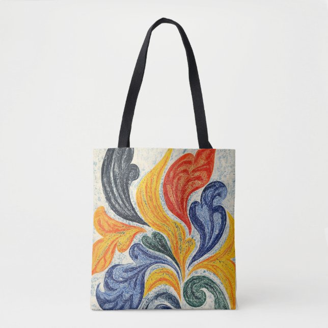 Bolsa Tote Serenity Flower Dreams Abstrato (Frente)
