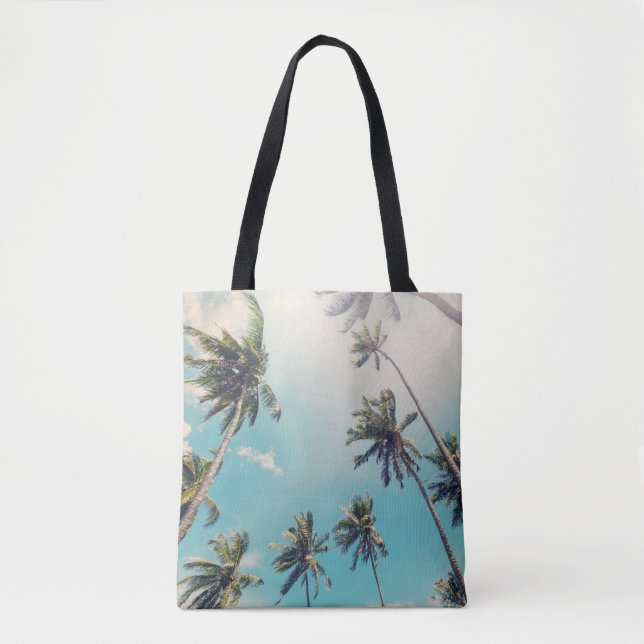 Bolsa Tote Serenity Tropical Beach Landscape (Frente)