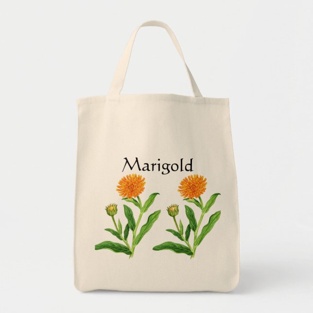 Bolsa Tote Série Herb Garden - Marigold (Frente)