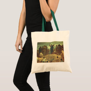 Bolsa Tote Sermão da Montanha de Jesus Cristo, Religião Vinta