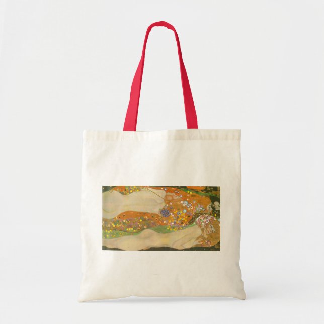 Bolsa Tote Serpentes Aquáticas II de Gustav Klimt, Art Nouvea (Frente)