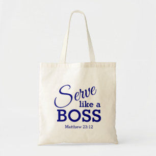 Bolsa Tote Serve humilde como um costume cristão de chefe
