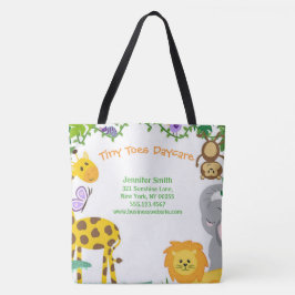 Bolsa Tote Serviço de creche para crianças - Jungle Animal Bu