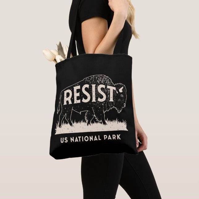 Bolsa Tote Serviço de Resistência do Parque Nacional dos EUA  (Close Up)
