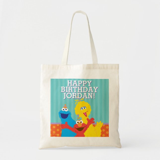 Bolsa Tote Sesame Pals Aniversário Padrão (Frente)