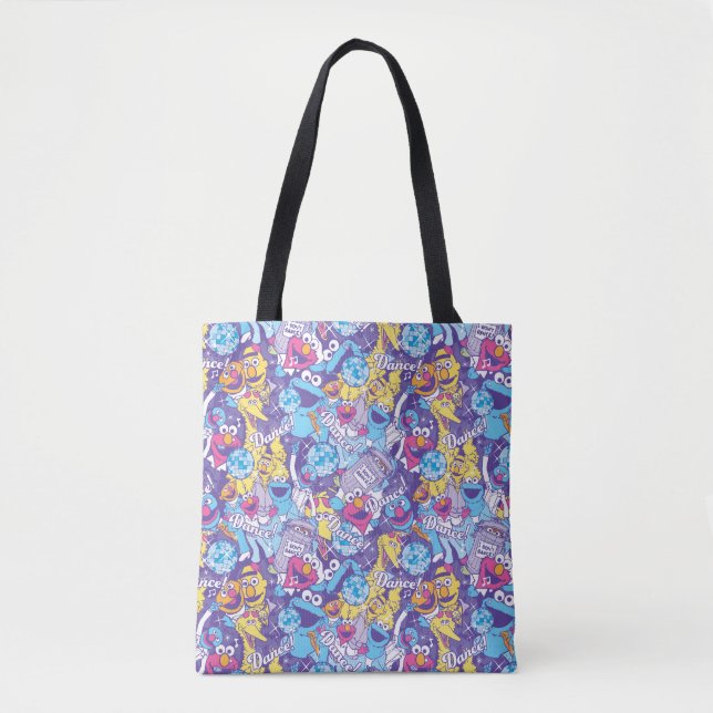Bolsa Tote Sesame Street | Groovy Dance Pattern (Frente)