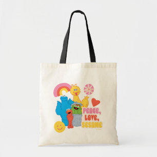 Bolsa Tote Sesame Street   Paz, Amor, Sesame