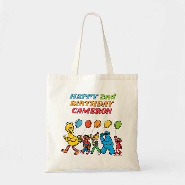 Bolsa Tote Sésamo Street Pals | Balões de Aniversário (Frente)