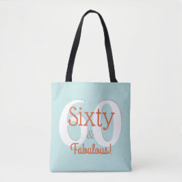 Bolsa Tote Sessenta & Fabuloso Feliz 60º Aniversário Verde Ág