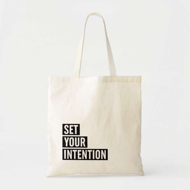 Bolsa Tote Set Your Intention Typography (Frente)
