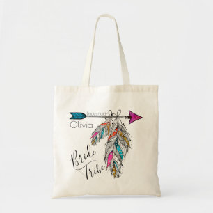 Bolsa Tote Seta de Tribo Nativa da Caligrafia Personalizada
