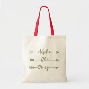 Bolsa Tote Setas alfa de Omega do qui