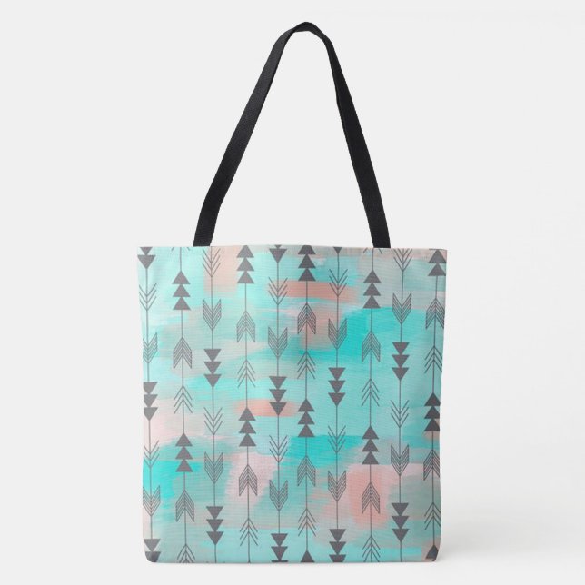 Bolsa Tote Setas e Aquarela (Frente)