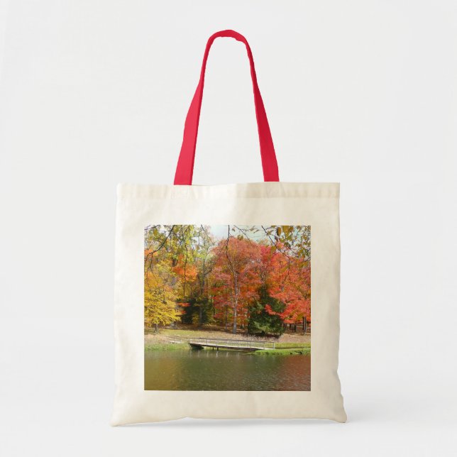 Bolsa Tote Sete Primaveras Call Bridge III Autumn Landscape (Frente)