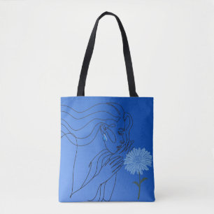 Bolsa Tote Setembro de Birthstone e Flor