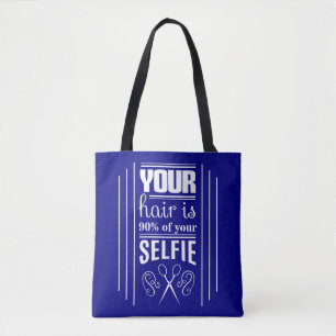 Bolsa Tote Seu cabelo é 90% de seu Selfie