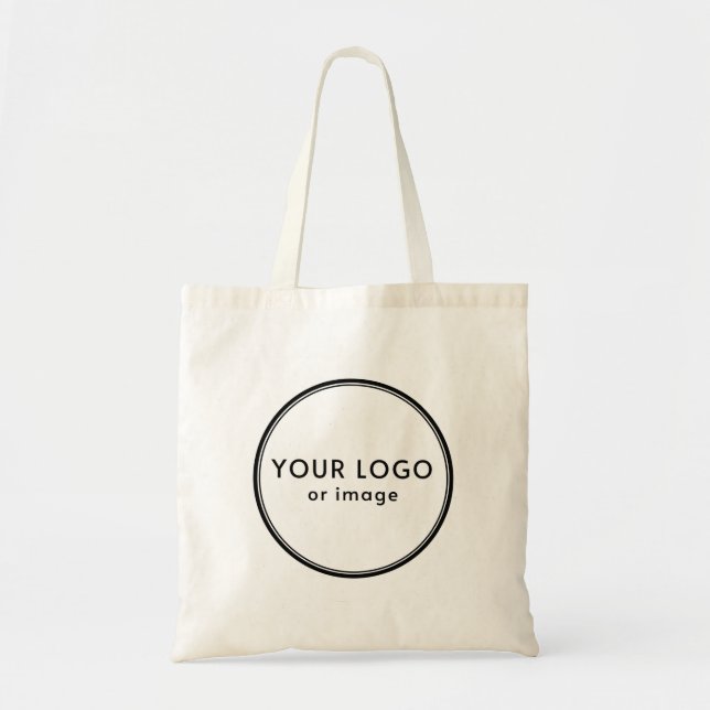 Bolsa Tote Seu logotipo, branco personalizado  (Frente)