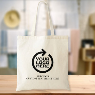 Bolsa Tote Seu Logotipo Empresarial E Texto Personalizado