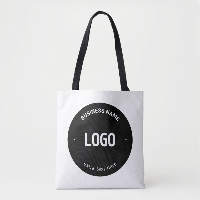 Bolsa Tote Seu logotipo, imagem ou Design e texto editável (Frente)
