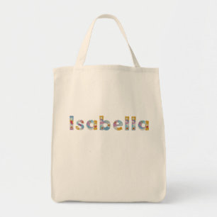 Bolsa Tote Seu nome em letras florais artísticas / Isabella B