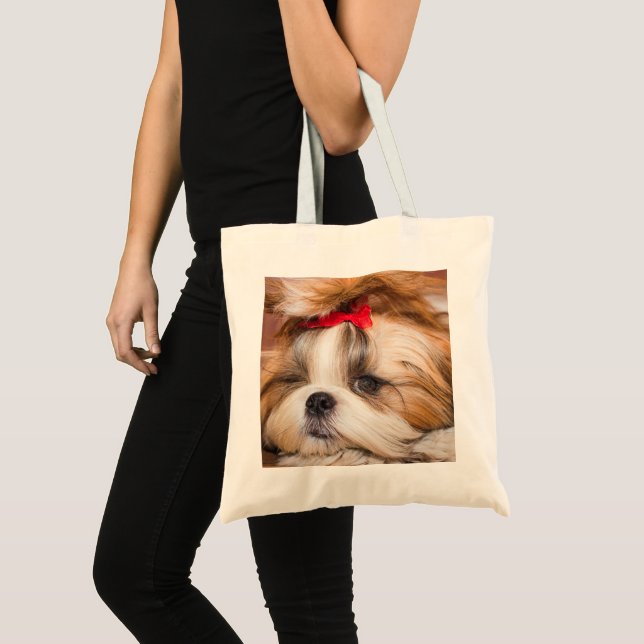 Bolsa Tote Seu presente de foto de cachorro de estimação (Frente (produto))