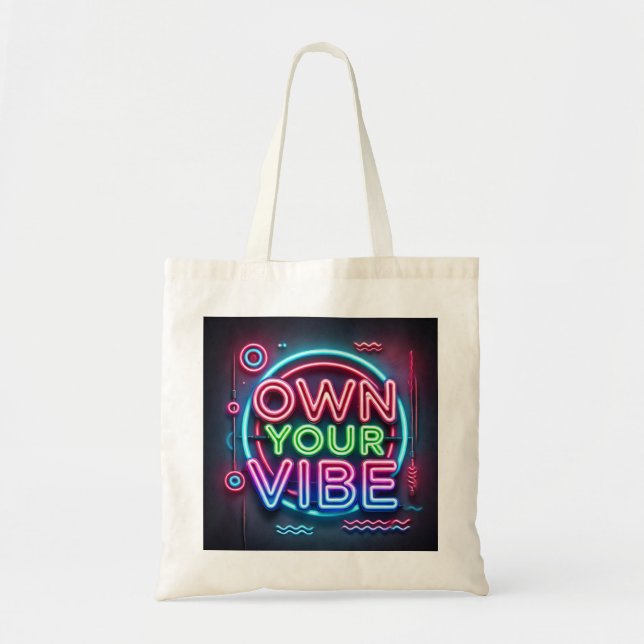 Bolsa Tote Seu Vibe - Saco de Toque Neon (Frente)