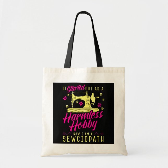 Bolsa Tote Sewciopath Sewing Love Seamstress Embroider (Frente)