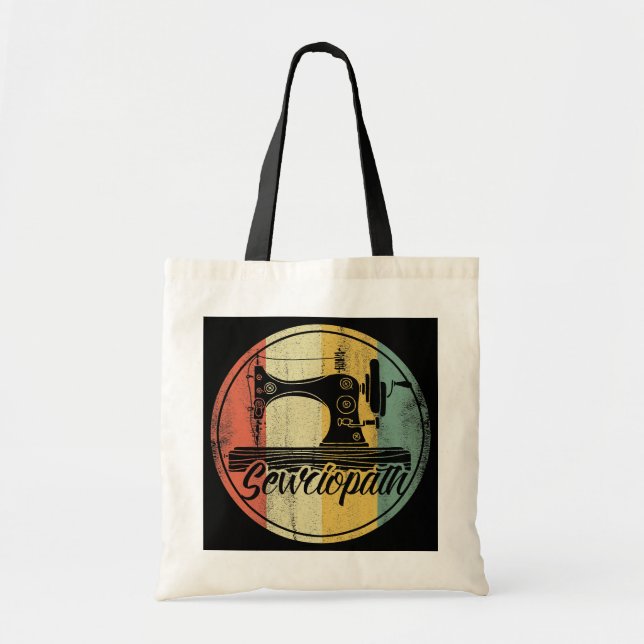 Bolsa Tote Sewciopath Sewing Love Seamstress Embroider (Frente)