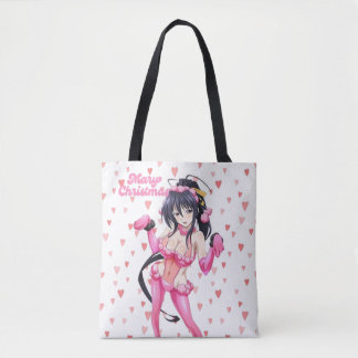 Bolsa Tote Sexy Santa Marry Cristmas PinkHeart Anime Diva