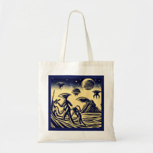 Bolsa Tote SF - Aliens Em Um Pavimento Estranho 1