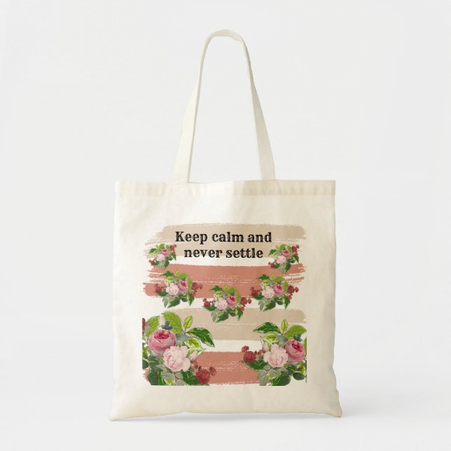 Bolsa Tote Shabby chic blooming flowers (Frente)