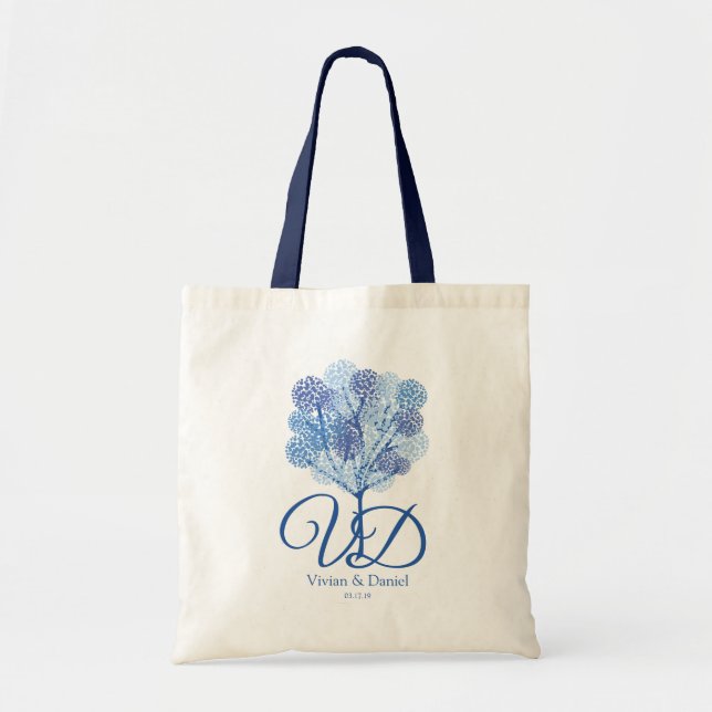 Bolsa Tote ShadesTree Azul em Design diferente (Frente)