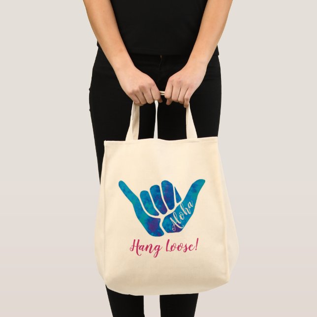 Bolsa Tote Shaka - Sinal de Mão Aloha Hang Loose (Frente (produto))