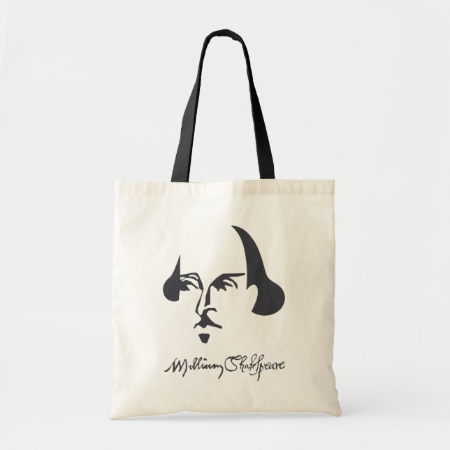 Bolsa Tote Shakespeare simples com assinatura (Frente)