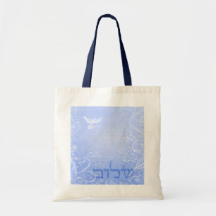 Bolsa Tote Shalom Dove Blue Swirl Bag