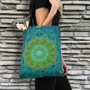 Bolsa Tote Shambala Tantric Nymphaea mandala art
