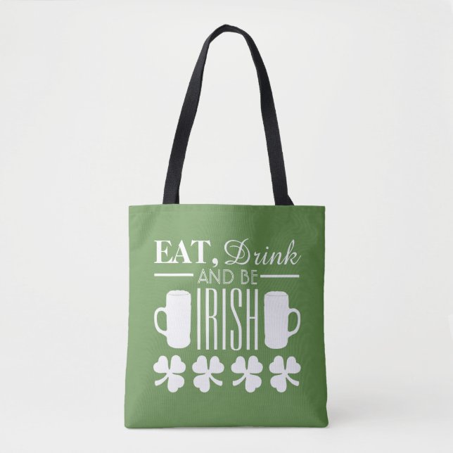 Bolsa Tote Shamrock and Beer (Frente)