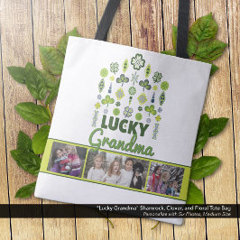 Bolsa Tote Shamrock Clover Foto Floral