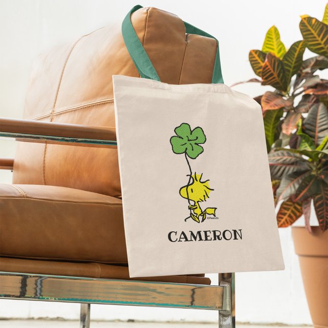 Bolsa Tote Shamrock de Carregando de Woodstock (Tote on chair)