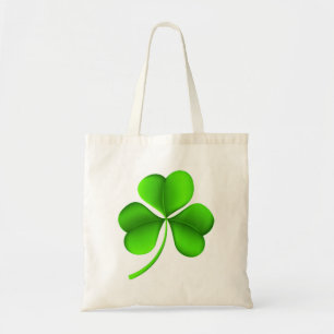 Bolsa Tote Shamrock Verde em Branco
