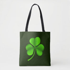 Bolsa Tote Shamrock Verde no Ponto Verde Escuro