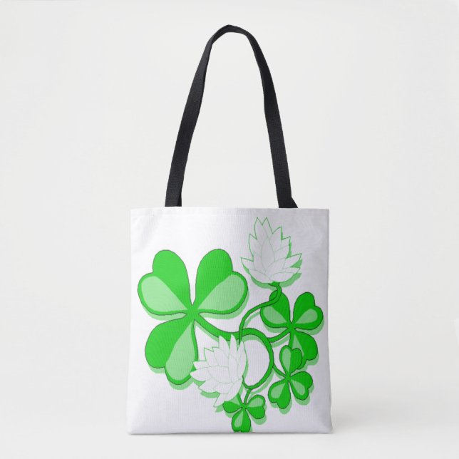 Bolsa Tote Shamrocks Irlandês (Frente)