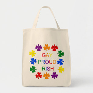 Bolsa Tote Shamrocks irlandeses LGBT Gay orgulhosos