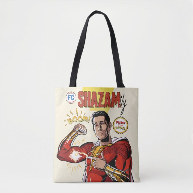 Bolsa Tote SHAZAM! Fury of the Gods | Cobrir SHAZAMily Comic (Frente)