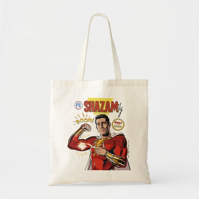 Bolsa Tote SHAZAM! Fury of the Gods | Cobrir SHAZAMily Comic (Frente)