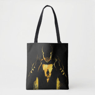 Bolsa Tote SHAZAM!   Silhueta de Shazam e Billy Lightning