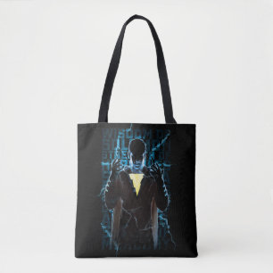 Bolsa Tote SHAZAM!   Tipografia dos raios Shazam e Abilidades