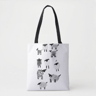 Bolsa Tote Sheep doodles