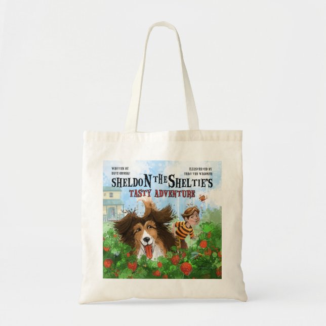 Bolsa Tote Sheldon, a Sheltie (Frente)