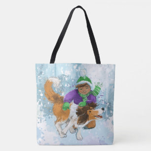 Bolsa Tote Sheldon o Sheltie e Seu Menino